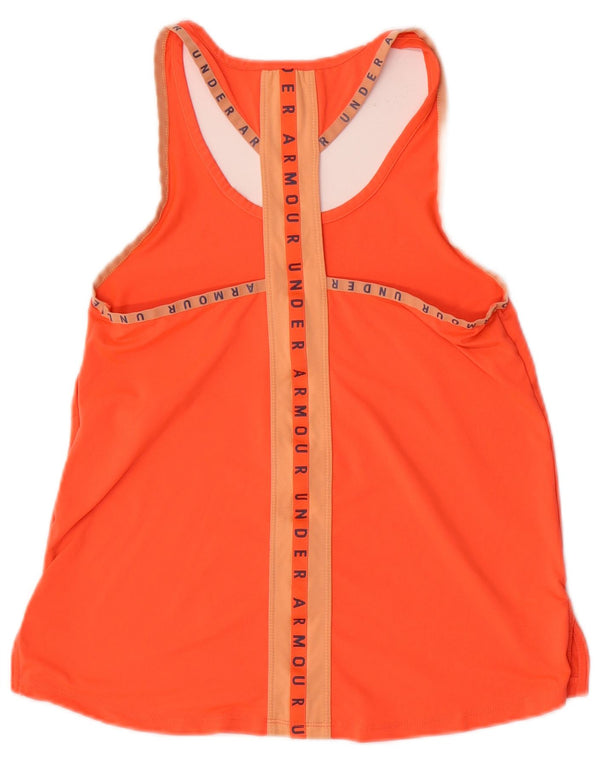 Under Armour Heat Gear Graphic Débardeur pour femme UK 6 XS Orange Colourblock