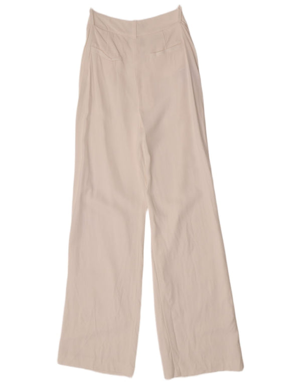 Reiss Pantalon décontracté à jambe large pour femme UK 10 Small W28 L33 Blanc