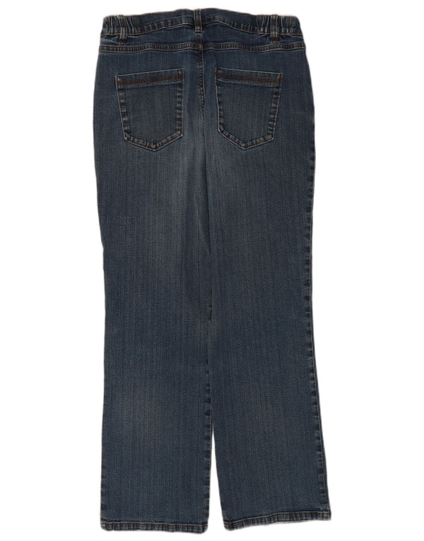 Marks & Spencer Jean droit pour femme UK 14 Medium W34 L28 Bleu Coton