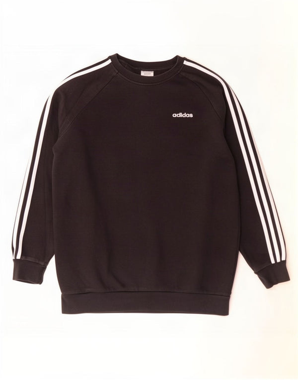 Adidas Sweat-shirt surdimensionné pour femme UK 8/10 Petit coton noir