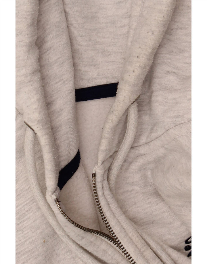 Superdry Sweat à Capuche Zippé Homme Gris Moyen Coton