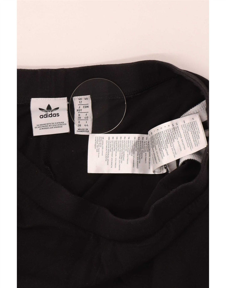 Adidas Leggings graphiques pour femmes UK 12 coton noir moyen