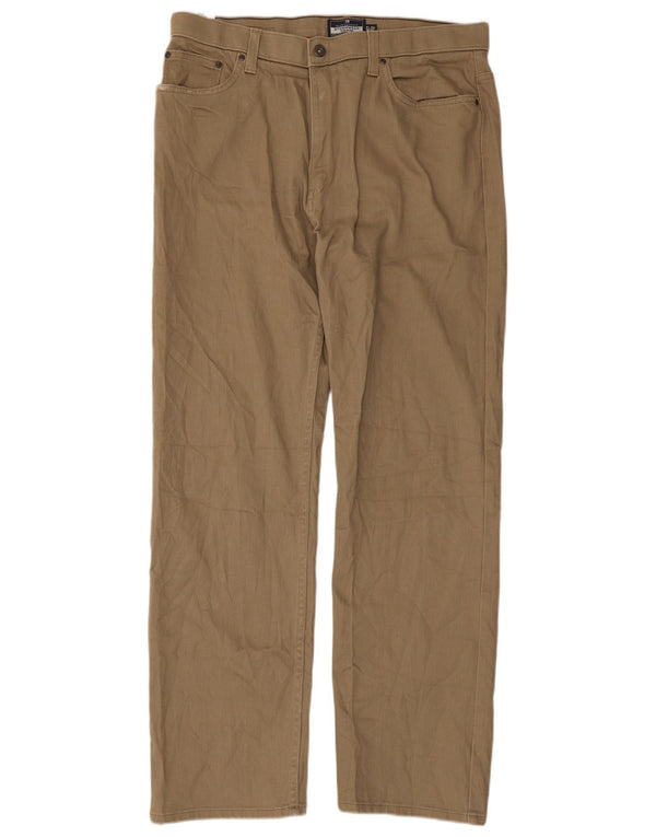 Marks & Spencer Pantalon décontracté droit Blue Harbor pour homme W36 L31 Beige