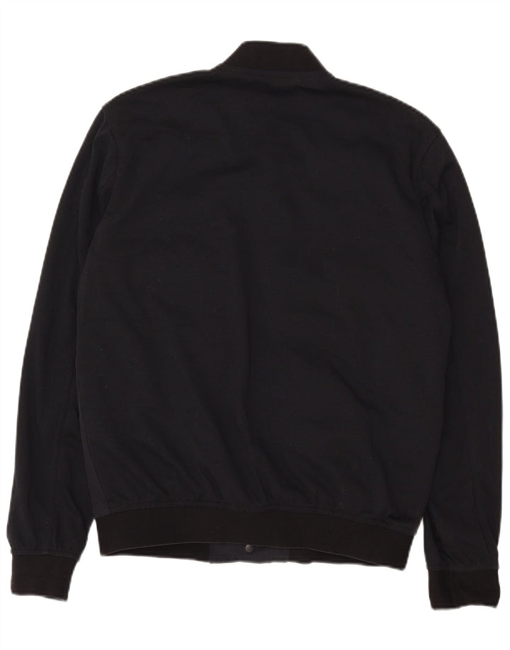Zara Veste Bomber Homme UK 36 Petit Bleu Marine Colorblock Polyester