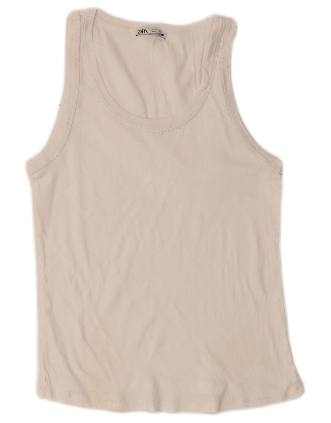 Zara Femme Débardeur UK 12 Medium Blanc