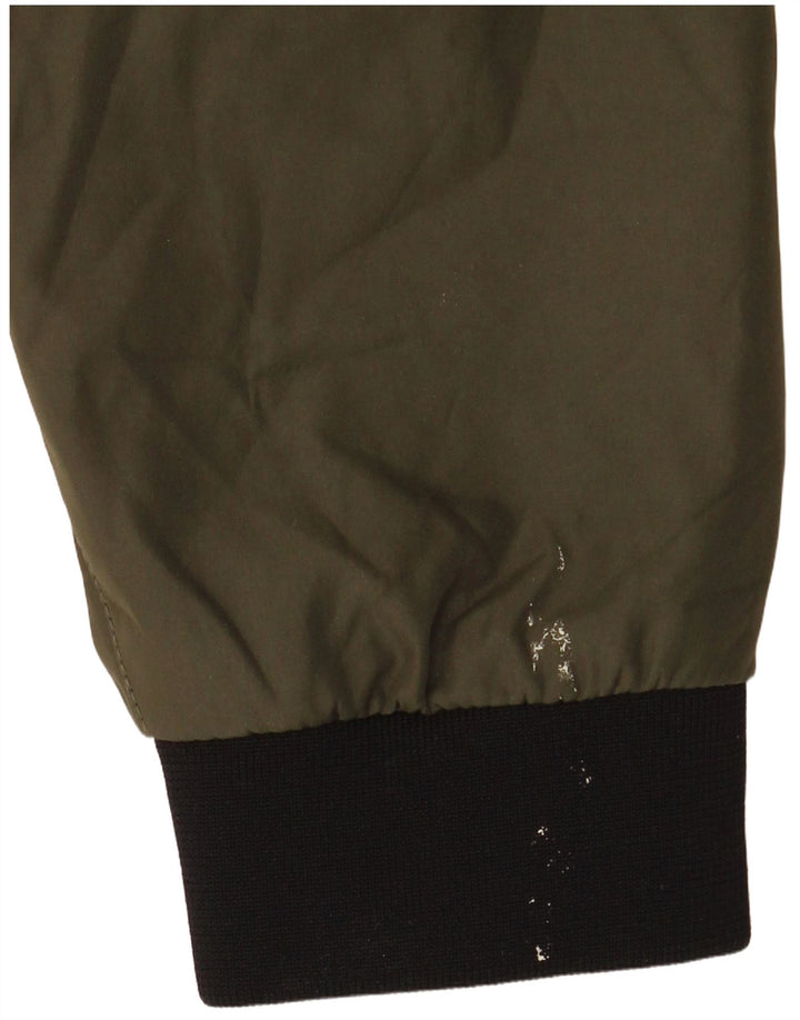 Jack & Jones Veste coupe-vent à capuche pour homme UK 36 Small Kaki Polyester