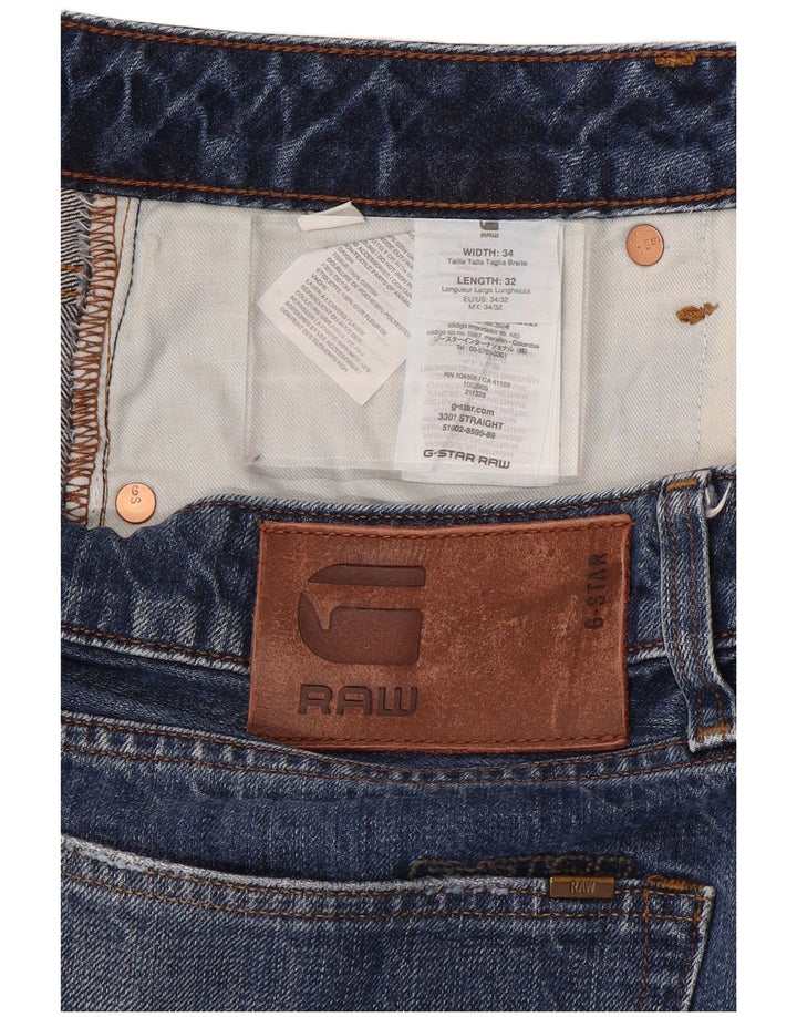 G-Star Jean droit homme W34 L32 bleu coton