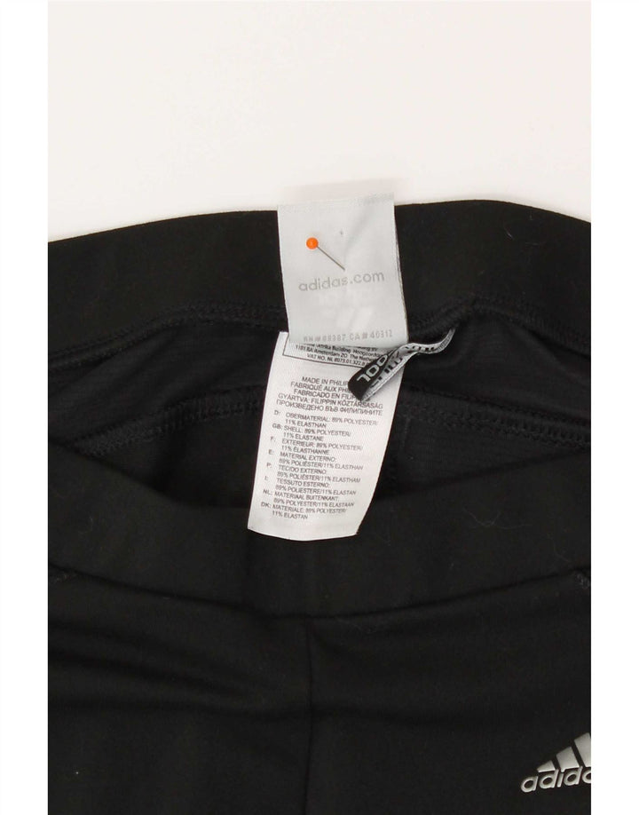 Adidas Femmes Climacool Capri Leggings UK 12 Moyen Noir Polyester