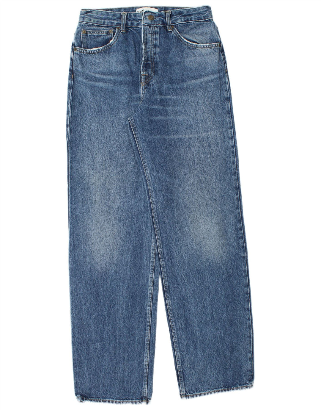 Zara Jean droit femme EU 38 Small W28 L32 Bleu