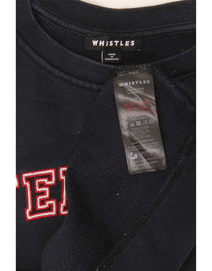 Whistles Weekend Graphic Sweatshirt Jumper UK 14 Bleu marine moyen pour femme