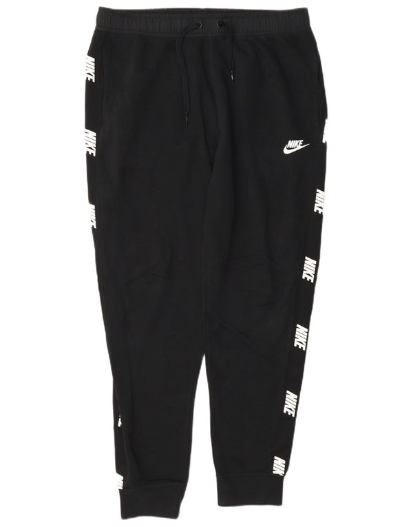 Nike Pantalon de survêtement graphique pour homme en coton noir moyen