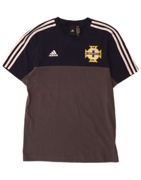 Adidas T-shirt graphique de football irlandais pour homme XS Bleu Colorblock Sports