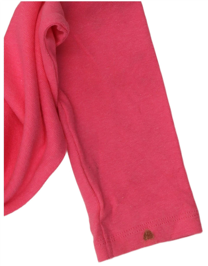 Zara Womens Crop Top Manches Longues UK 12 Coton Rose Moyen