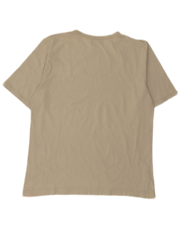 Kappa T-Shirt Femme UK 14 Coton Beige Moyen