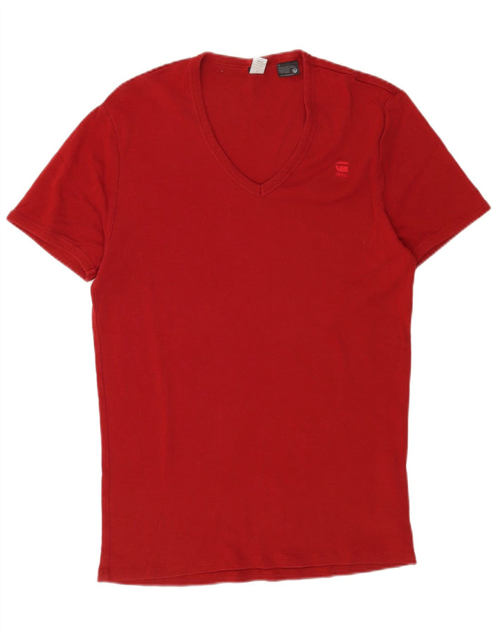 G-Star Homme T-Shirt Top Large Rouge Coton