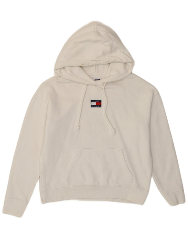 Tommy Hilfiger Pull à capuche surdimensionné pour femme UK 6 XS Coton blanc