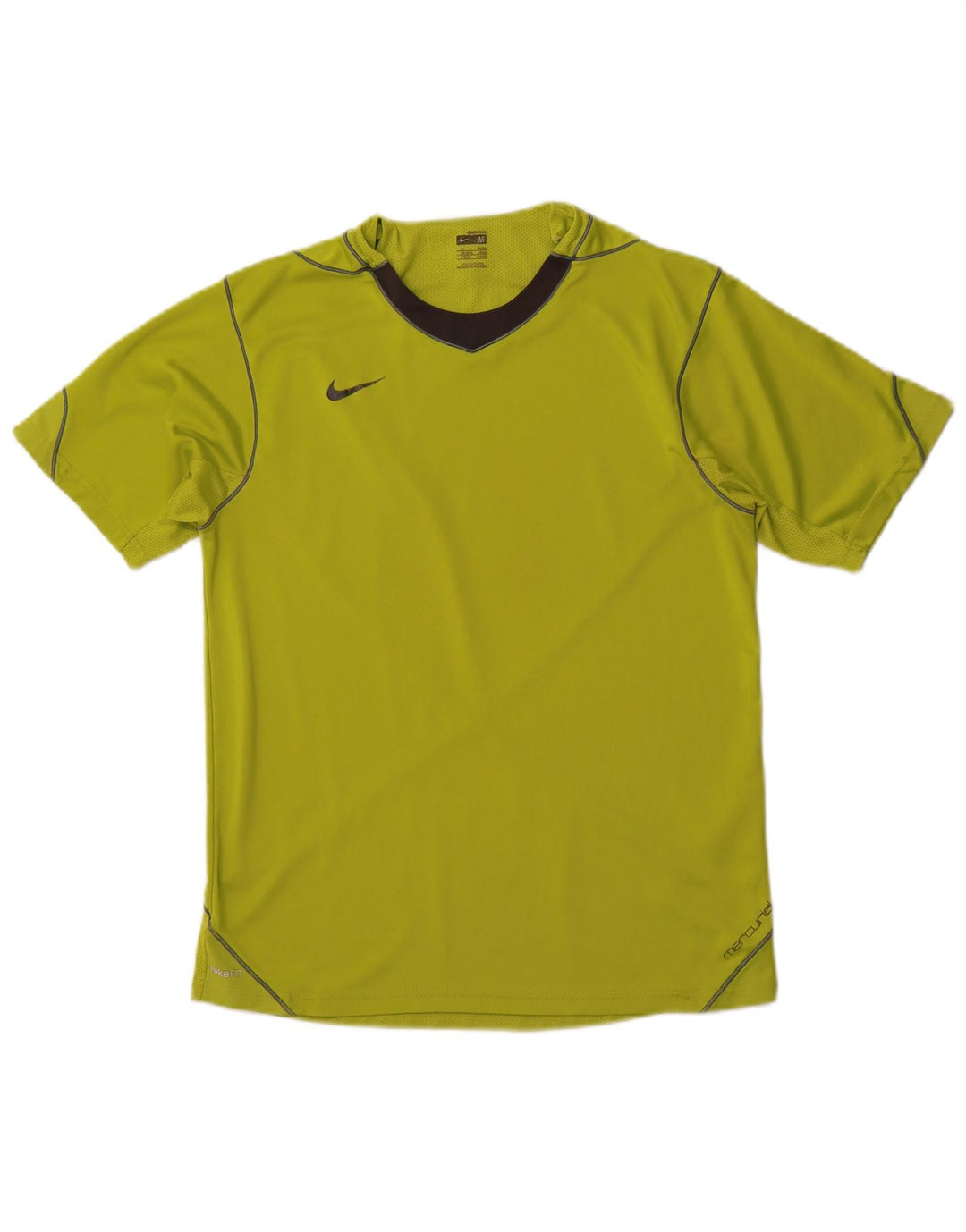 NIKE Homme Mercurial T-Shirt Top Vert Moyen Colorblock Polyester