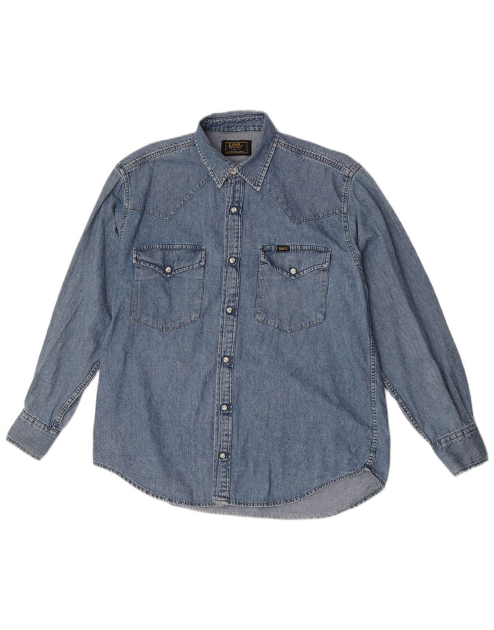 Lee Chemise en Jean Small Bleu Coton Homme