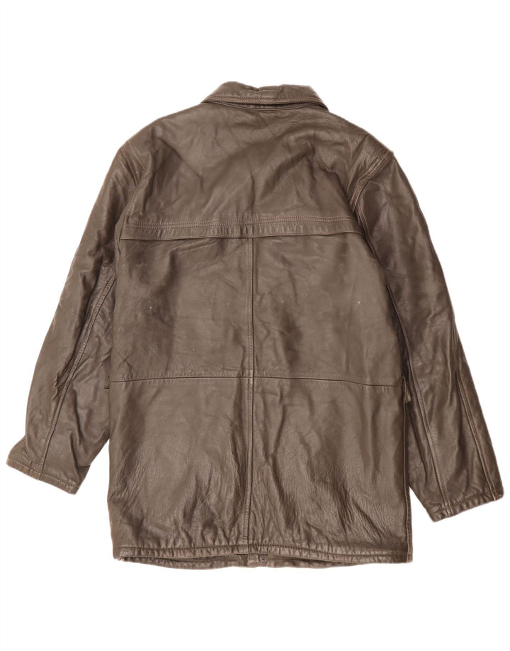 Veste en cuir homme vintage IT 48 Cuir marron moyen