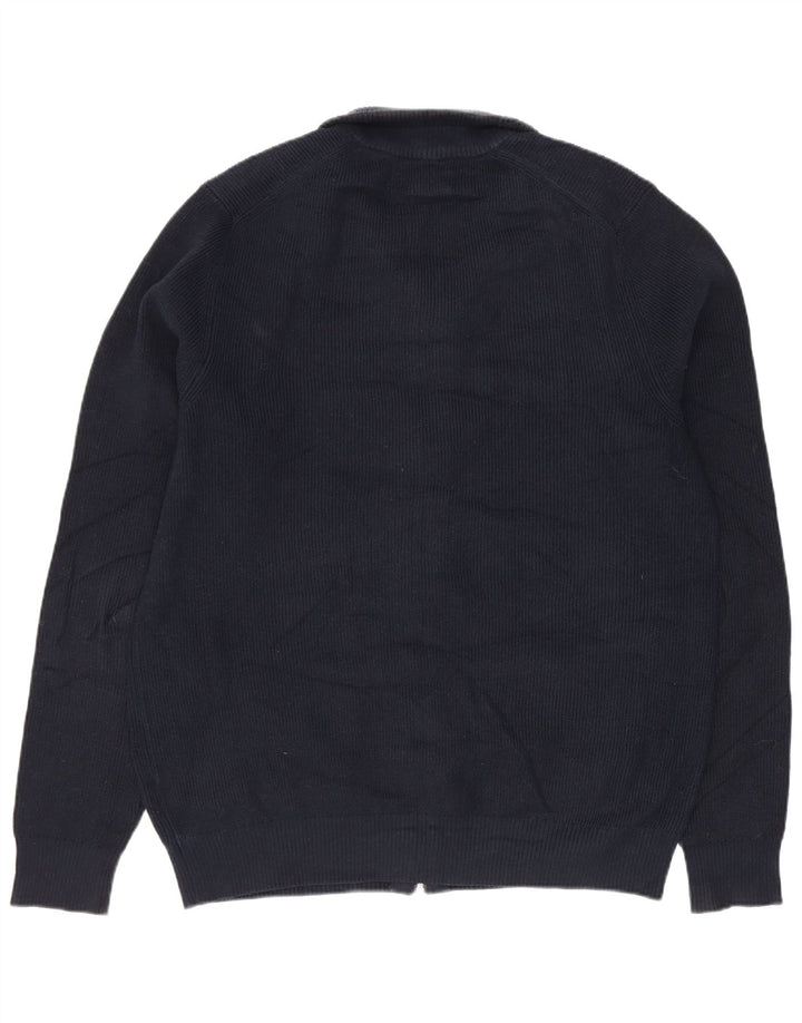 Marks & Spencer Pull Cardigan Homme Bleu Marine Moyen Polyester