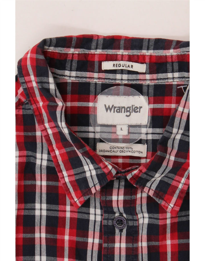 WRANGLER Chemise à manches courtes pour homme, coupe classique, grands carreaux multicolores