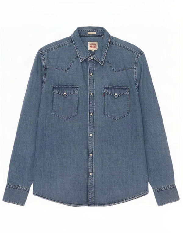 Levi's Chemise en Jean Slim Fit Homme Bleu Coton