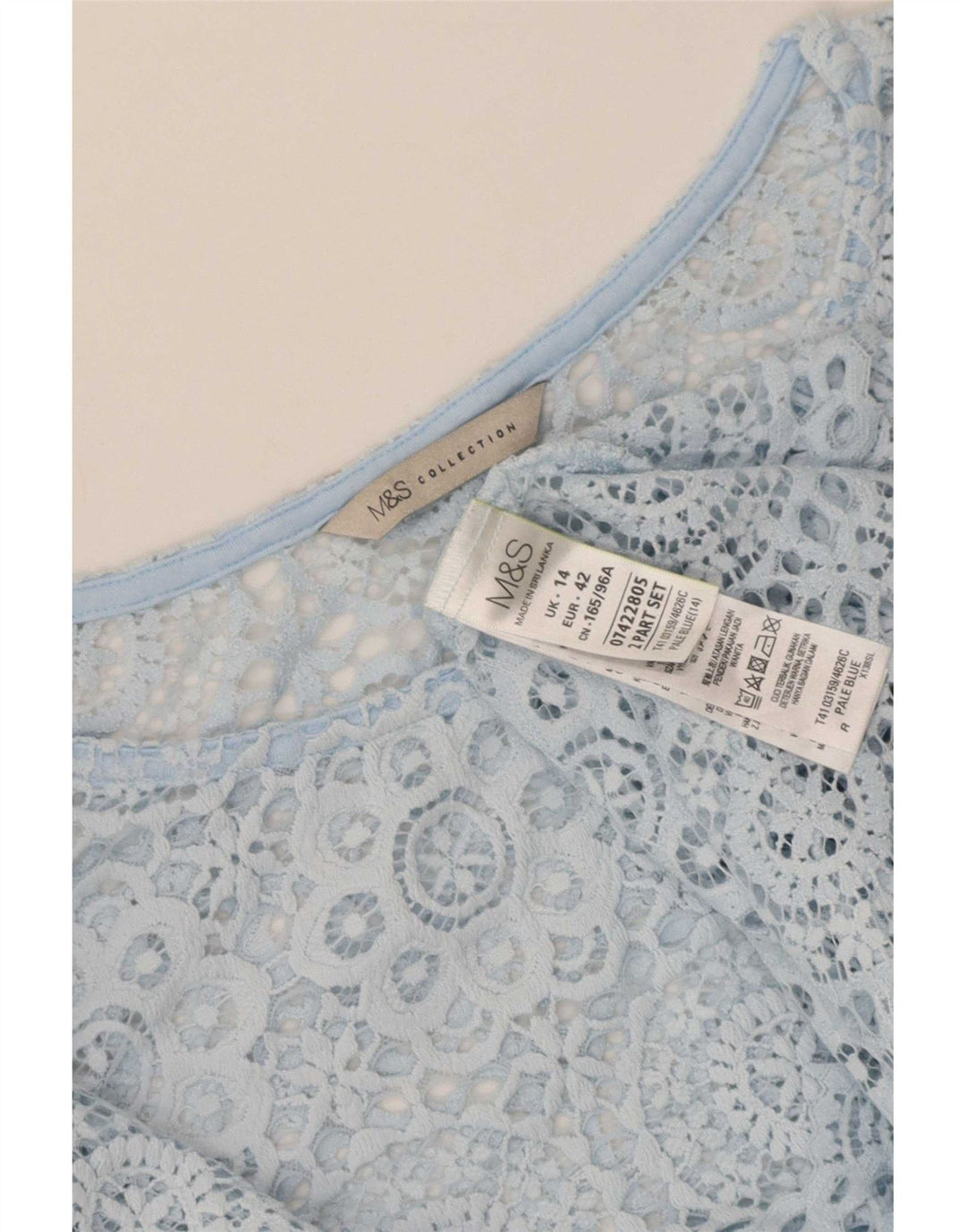 Marks & Spencer Chemisier pour femme UK 44 Large Bleu Floral Polyamide