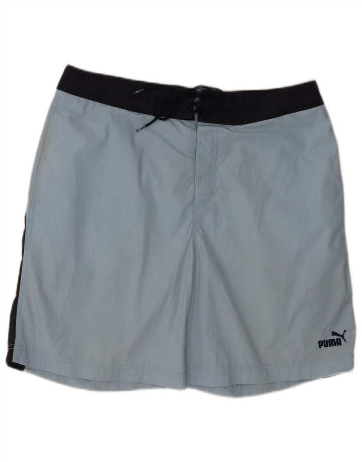 PUMA Short de Bain Homme Large Bleu Colorblock