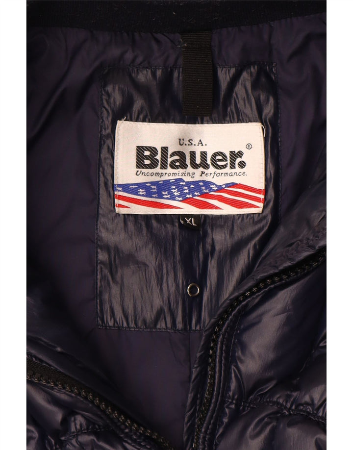 Blauer Manteau rembourré pour femme UK 18 XL Bleu marine Polyester