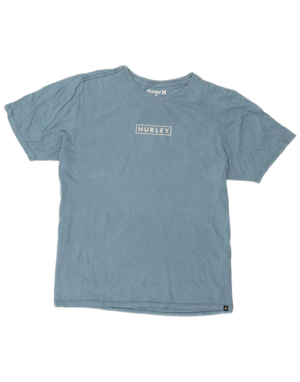 Hurley T-Shirt Graphique Homme Top XL Bleu Coton