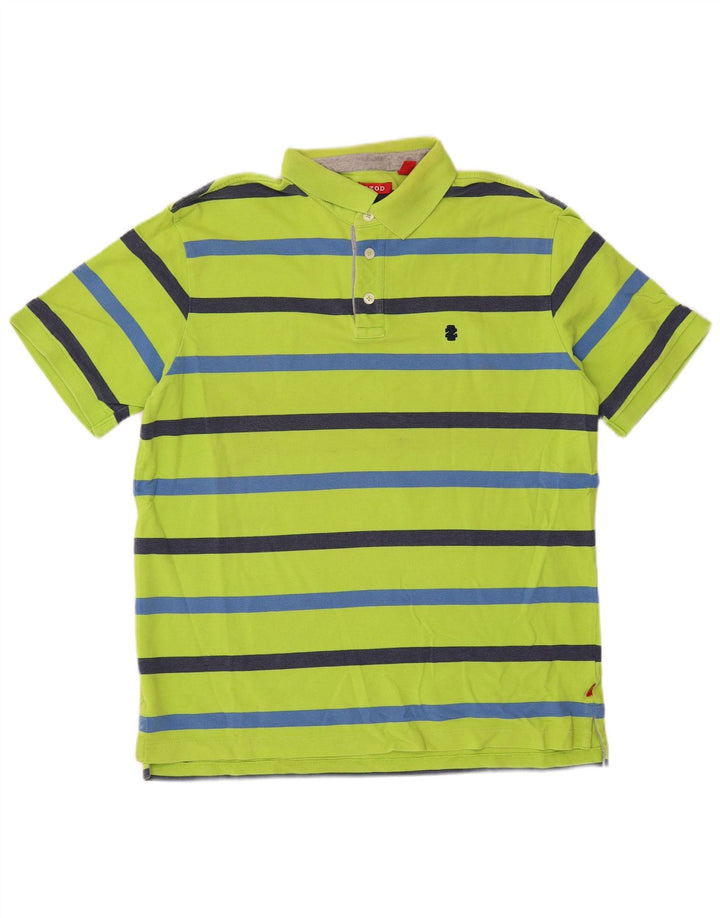 Izod Polo Homme Grand Coton Rayé Vert