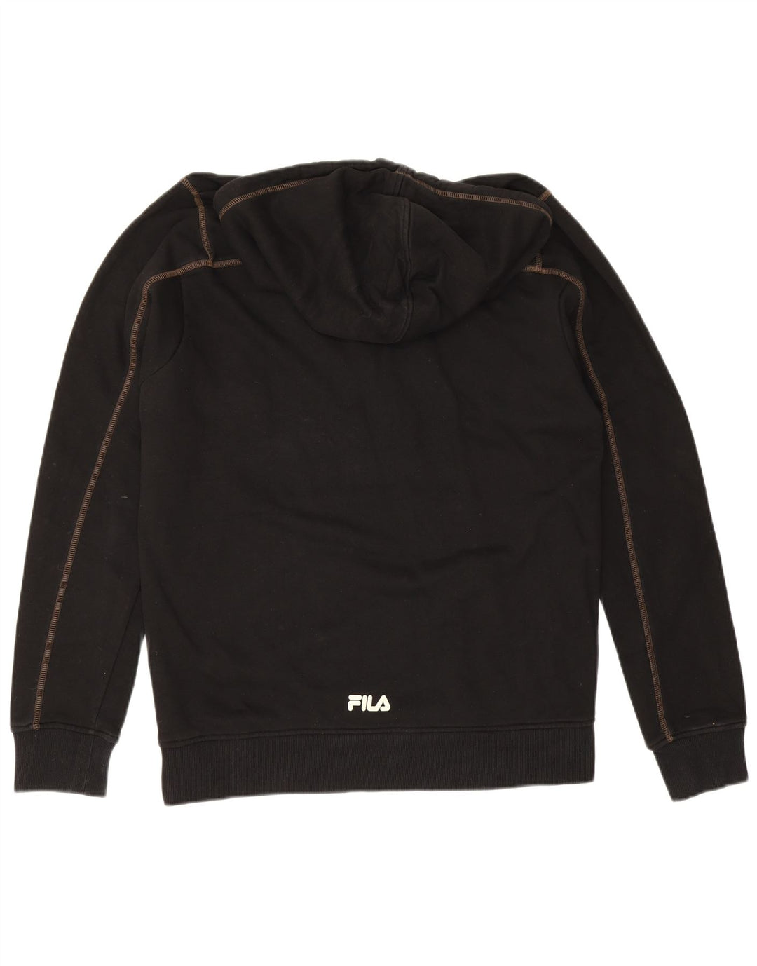Fila Pull à capuche pour homme en coton noir Large