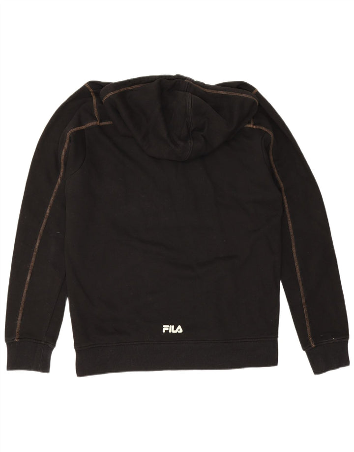 Fila Pull à capuche pour homme en coton noir Large