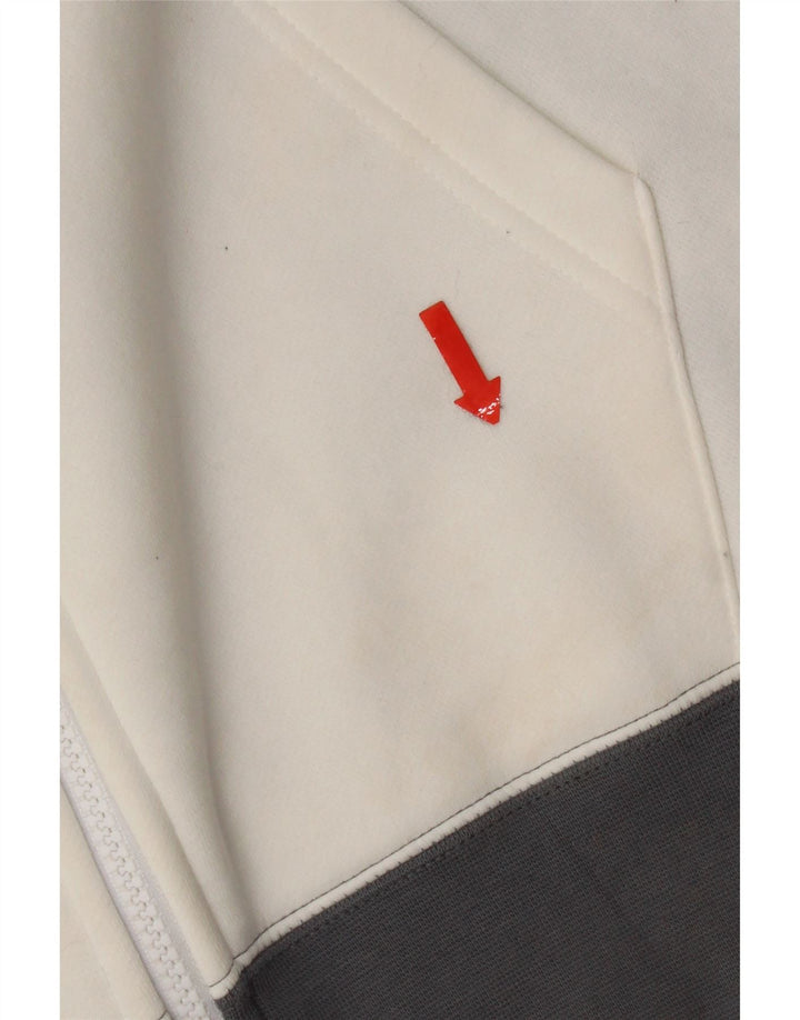 Nike Sweat à capuche zippé graphique en coton color block gris moyen pour homme