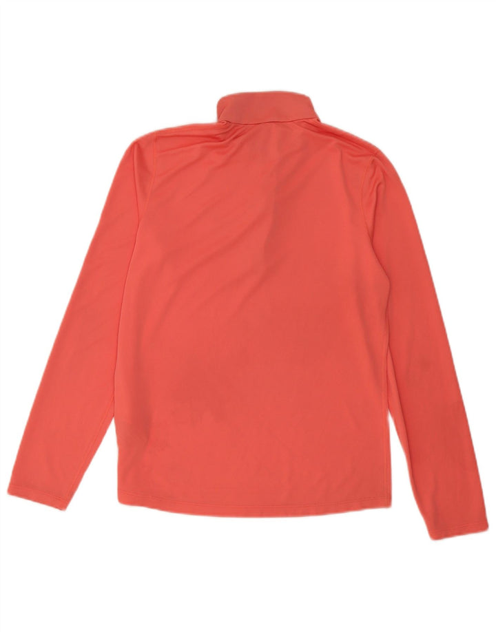 Asics Haut de survêtement à col zippé pour femme UK 14 Rose moyen Polyester