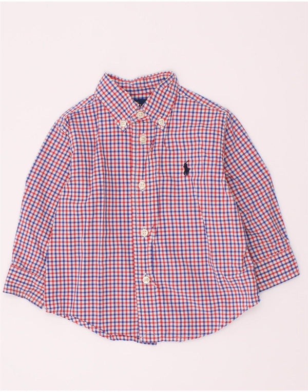 Ralph Lauren Chemise bébé garçon 9-12 mois Rouge Vichy Coton