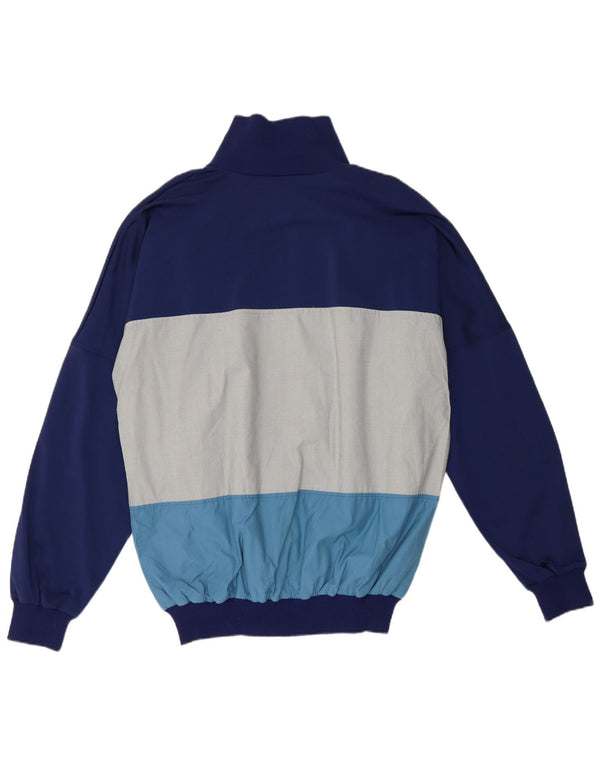 Vintage Mens Survêtement Top Veste Grand Multicolore Colourblock Polyester