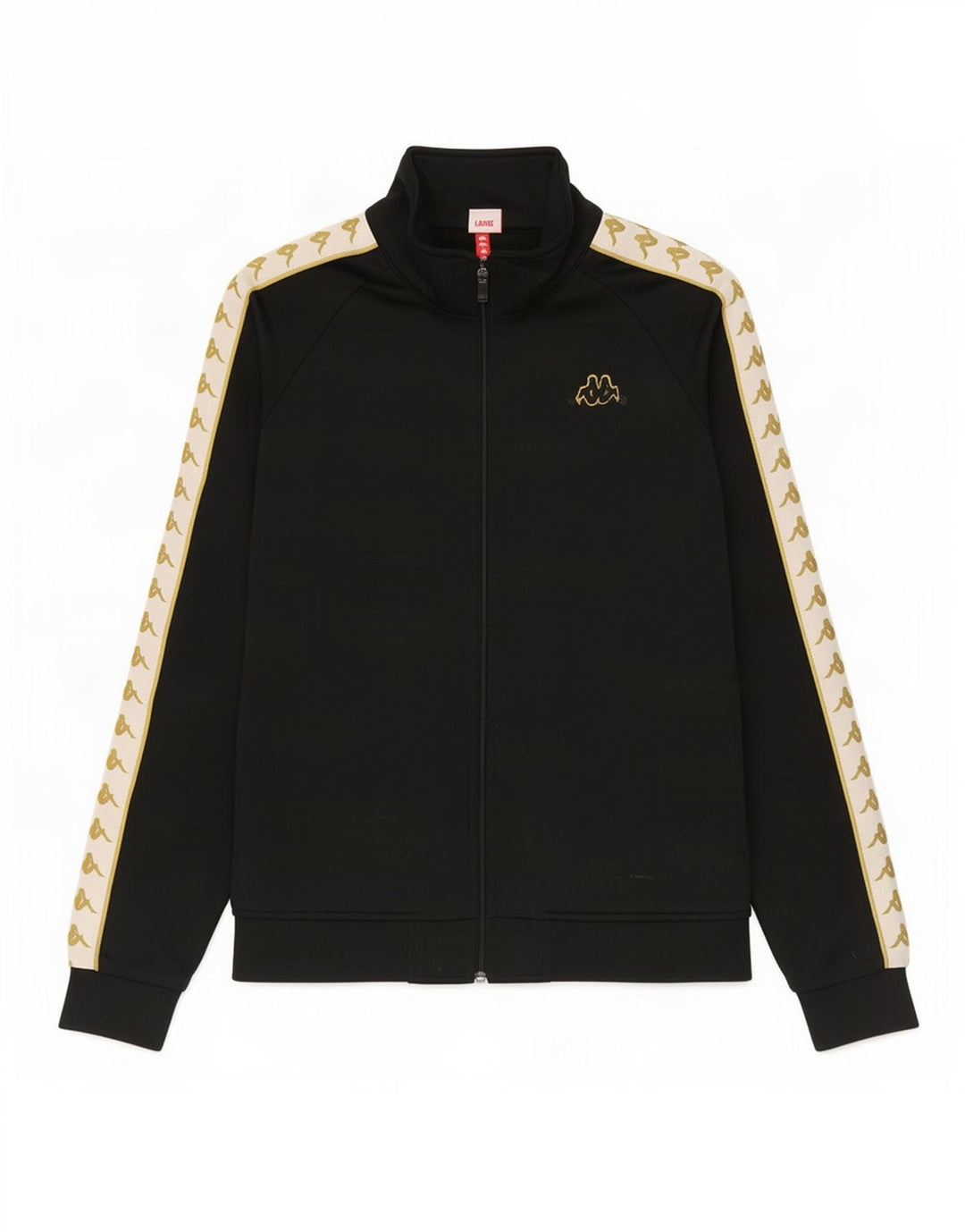 Kappa Veste de survêtement graphique pour homme Taille L en polyester color block noir