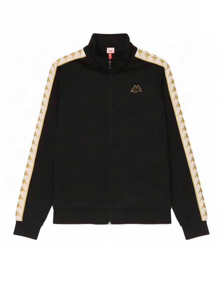 Kappa Veste de survêtement graphique pour homme Taille L en polyester color block noir