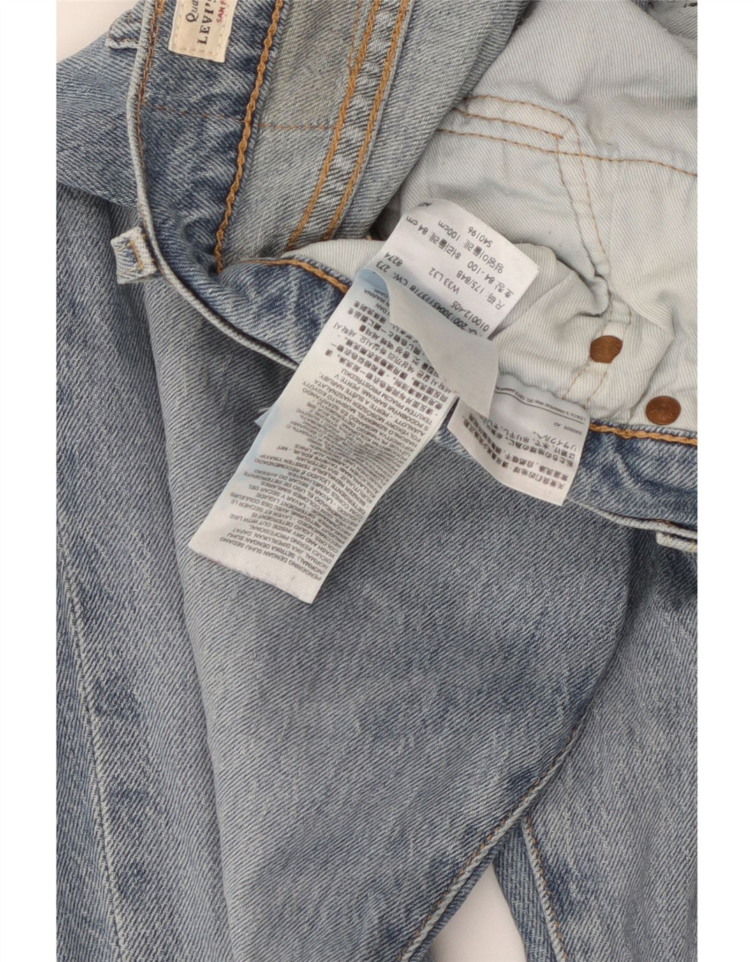 LEVI'S Jean Droit 505 Homme W33 L32 Bleu Coton