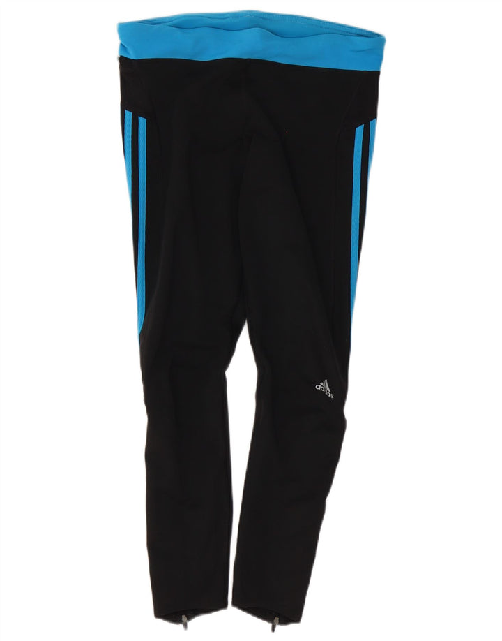 ADIDAS Leggings Climalite pour femme UK 12 Noir moyen Colourblock