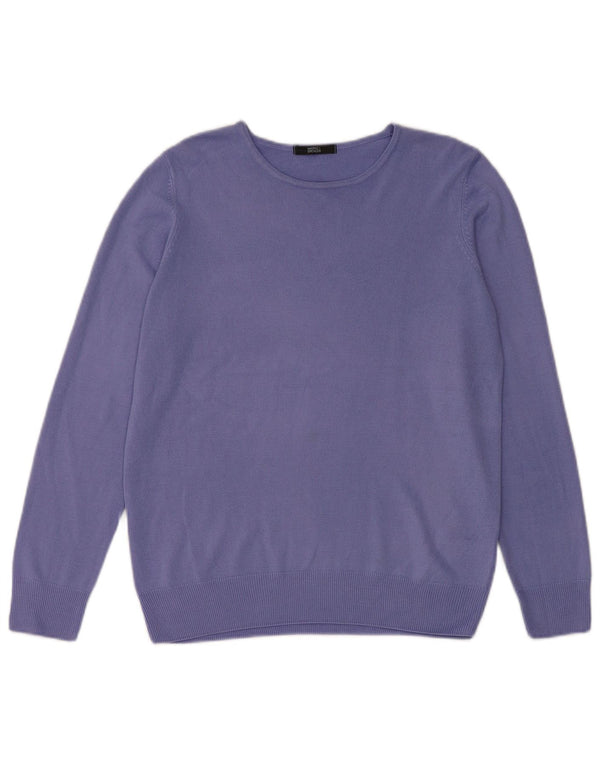 Marks & Spencer Pull col bateau pour femme UK 14 Large Acrylique Violet