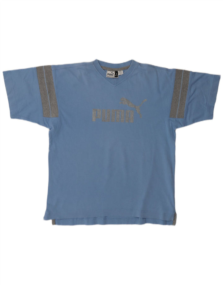 PUMA T-Shirt Graphique Homme Petit Bleu