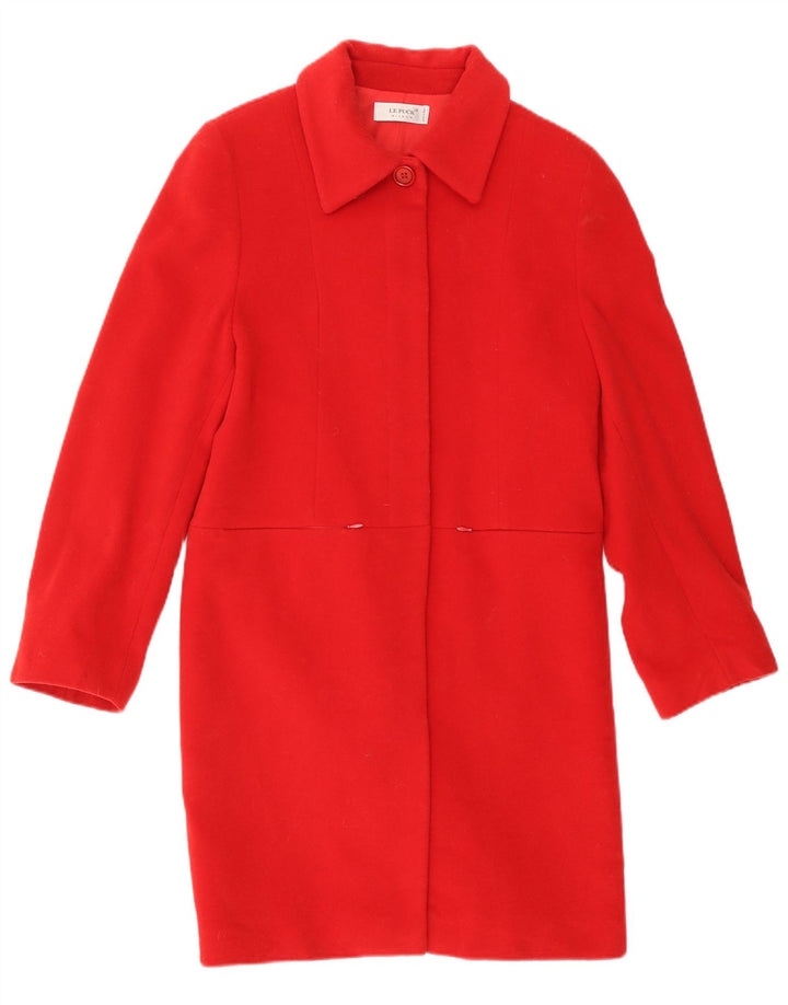 LE PUCK Manteau Femme UK 10 Petit Rouge