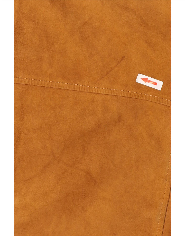 Burton Veste bomber en daim pour homme UK 38 Cuir marron moyen