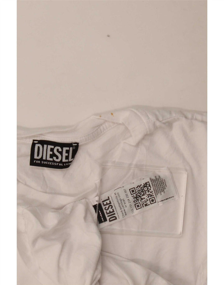 Diesel T-Shirt Homme Grand Blanc Coton