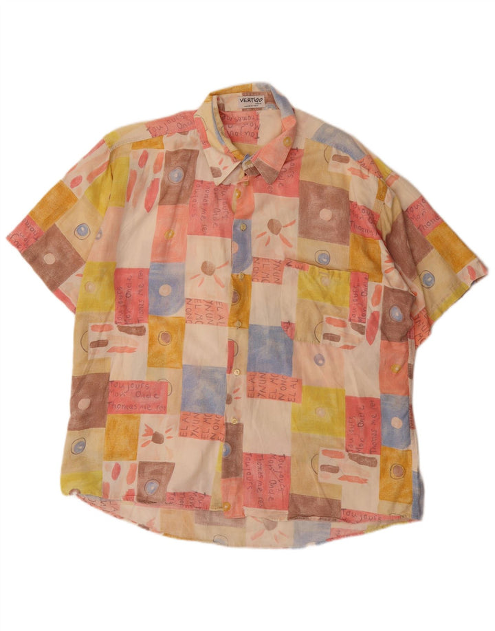 Vertigo Chemise à Manches Courtes Homme 2XL Patchwork Multicolore