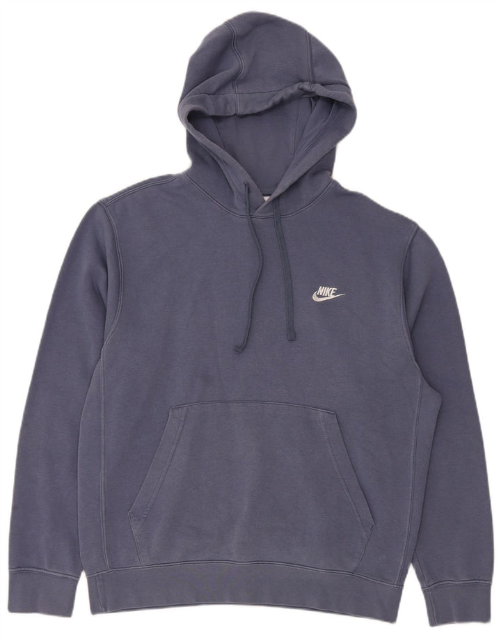 Nike Pull à capuche en coton bleu moyen pour homme