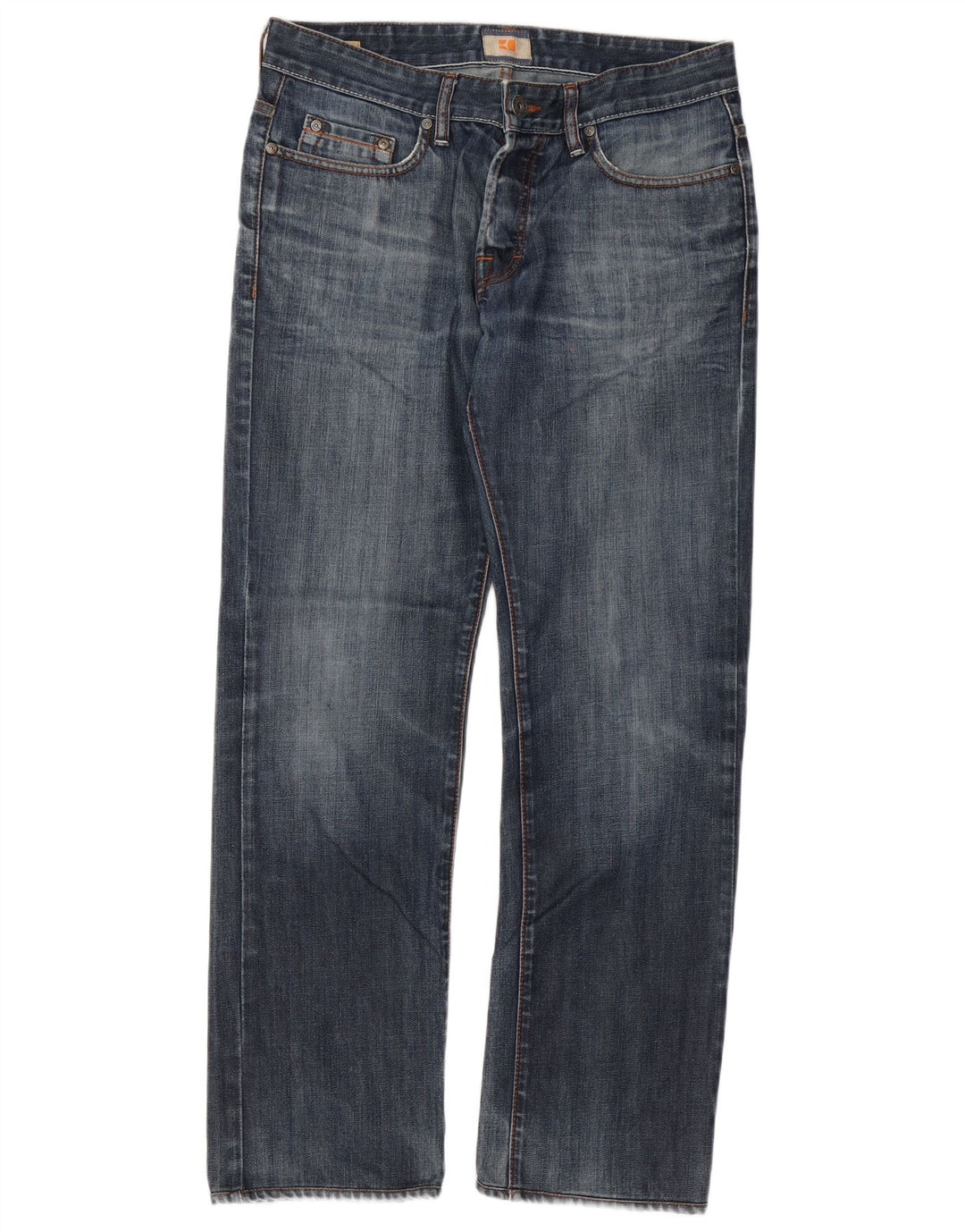 Hugo Boss Jean droit W33 L32 en coton bleu pour homme