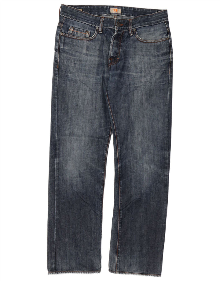 Hugo Boss Jean droit W33 L32 en coton bleu pour homme